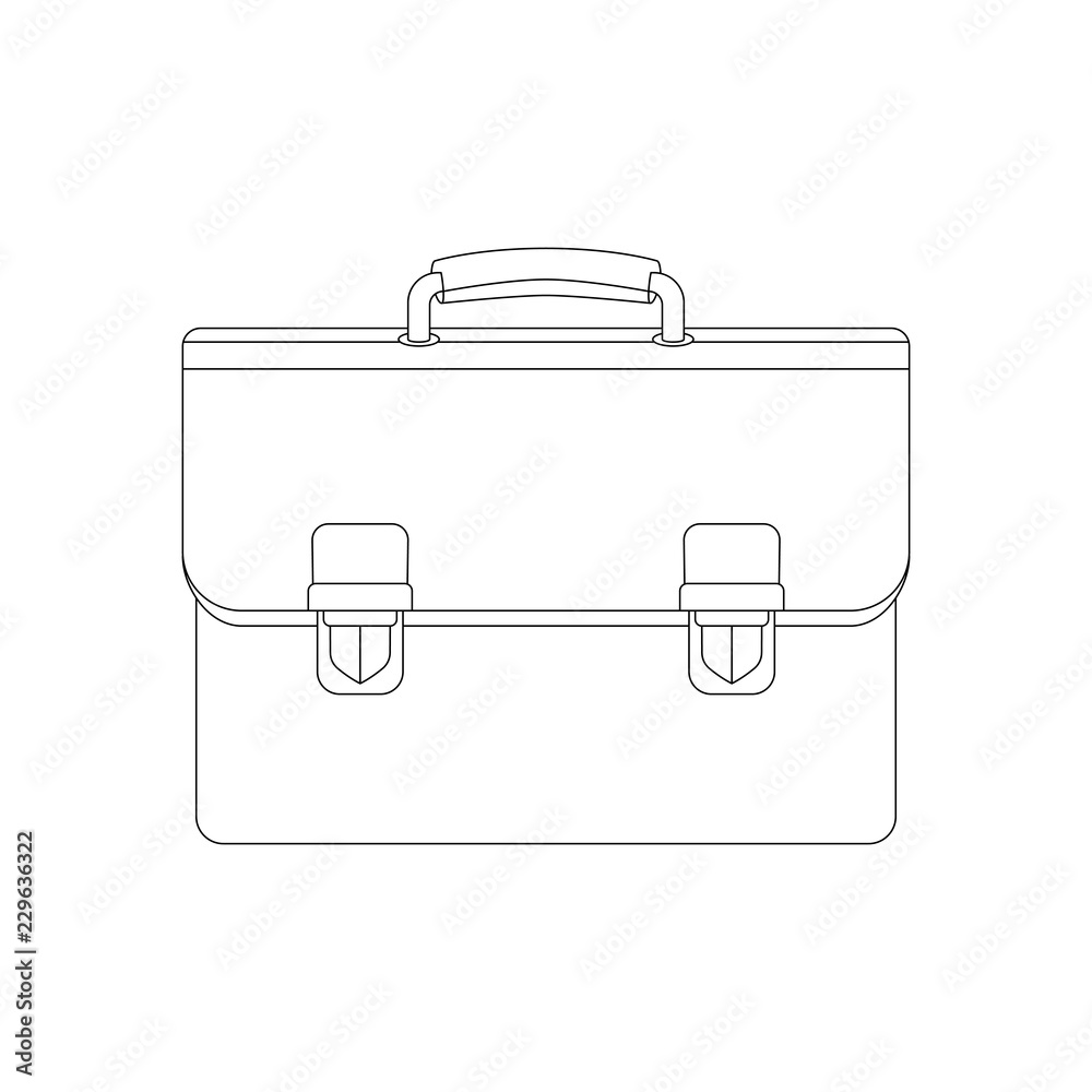 briefcase vector illustration lining draw front briefcase vector illustration lining draw front