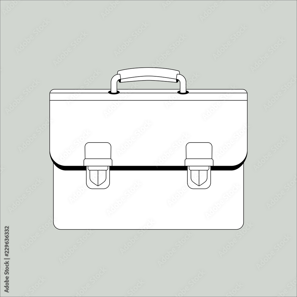 briefcase vector illustration lining draw front briefcase vector illustration lining draw front