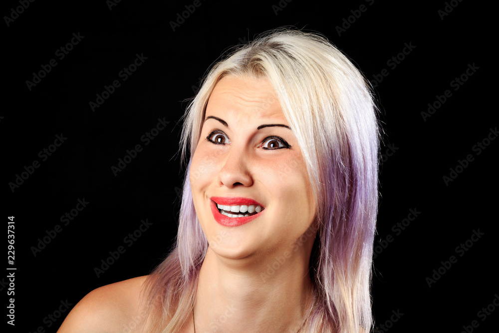 Naklejka premium scared female face