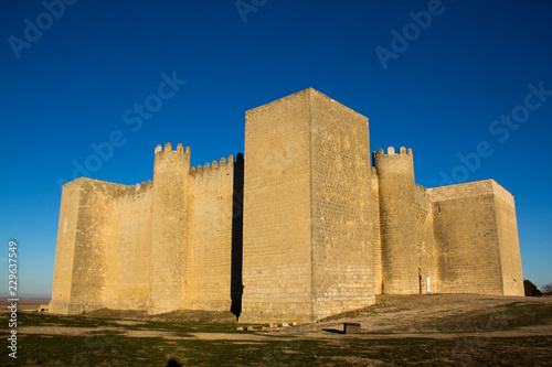 The 13th-century medieval castle in Montealegre de Campos, Valladolid, Castile and Leon, Spain, which featured in the movie 