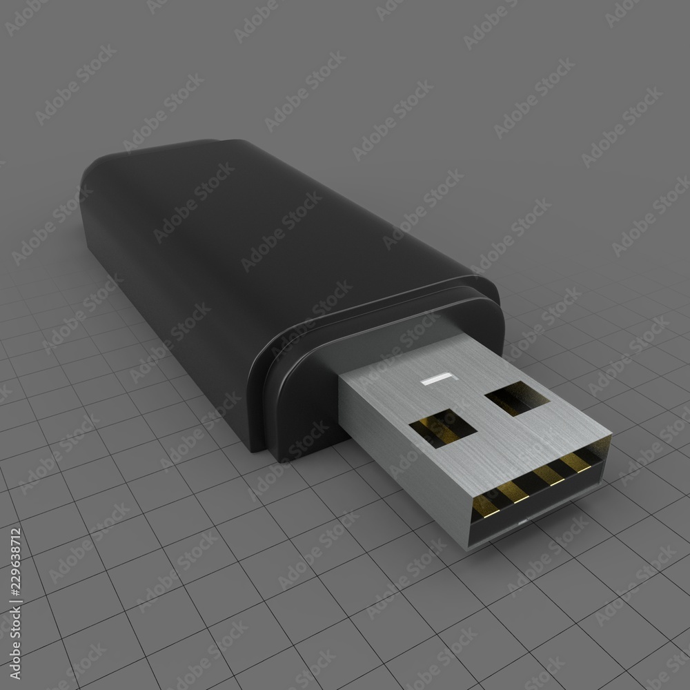 USB drive Stock 3D asset | Adobe Stock