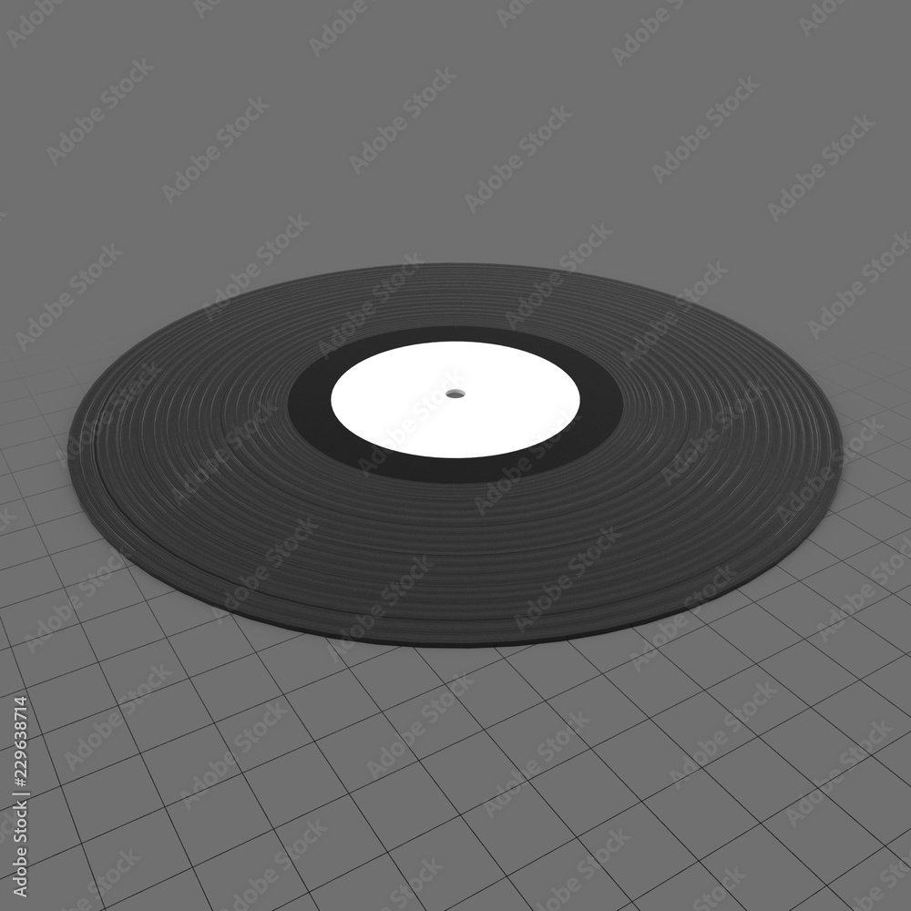 Vinyl phonograph record Stock 3D asset | Adobe Stock