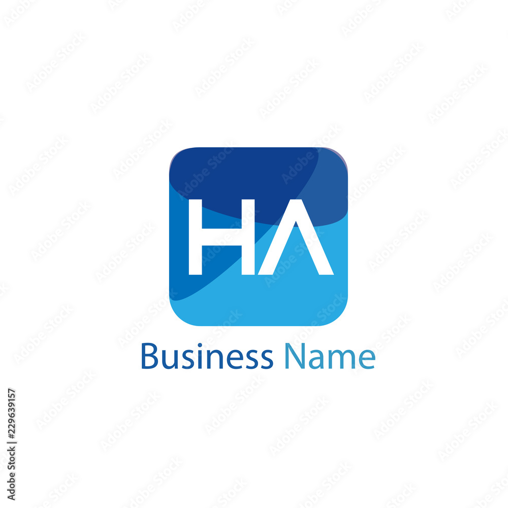 Initial HA Letter Logo Design Initial HA Letter Logo Design