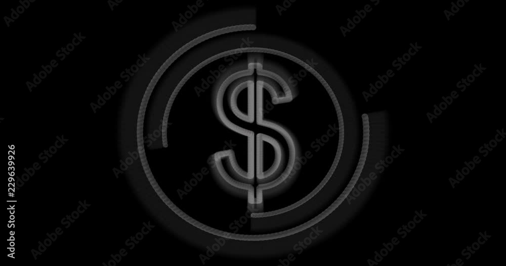 Animation of cycle loading with dollar symbol Animation of cycle loading with dollar symbol