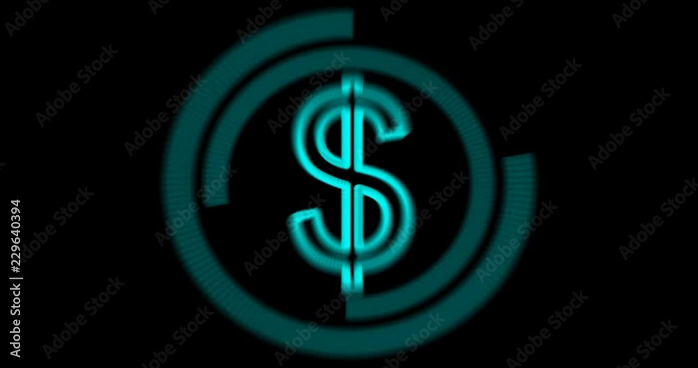 Animation of cycle loading with dollar symbol Animation of cycle loading with dollar symbol