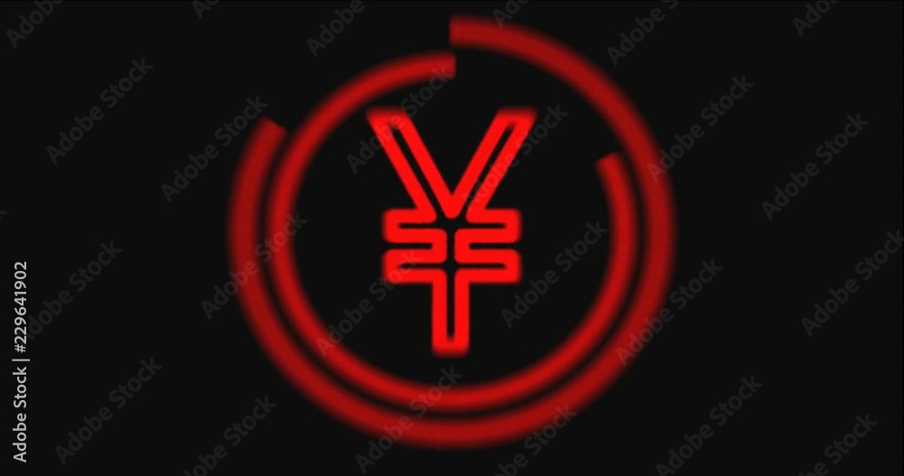 Animation of cycle loading with yen symbol