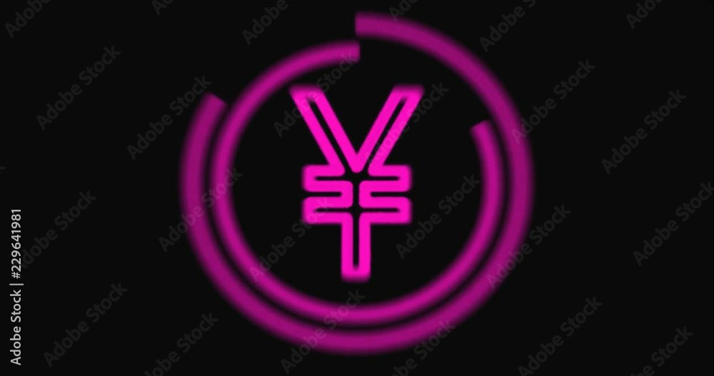 Animation of cycle loading with yen symbol