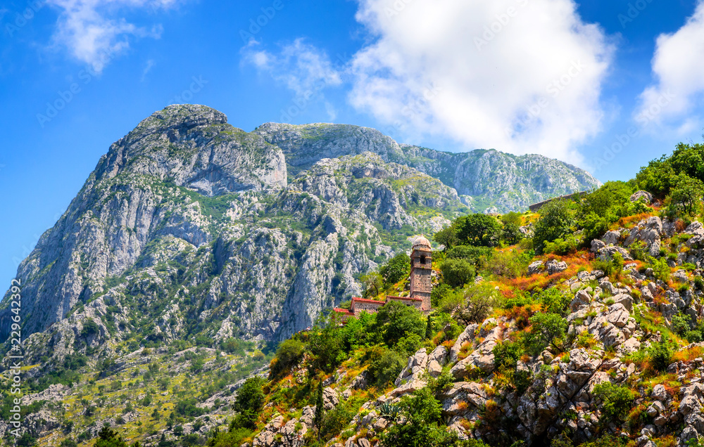 Mountains near old town Kotor, Montenegro.