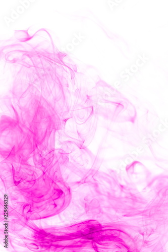 Purple smoke on white background