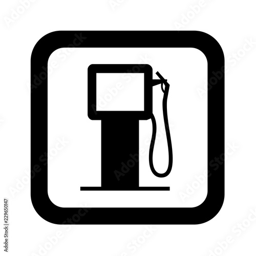 Gas station and pump symbol