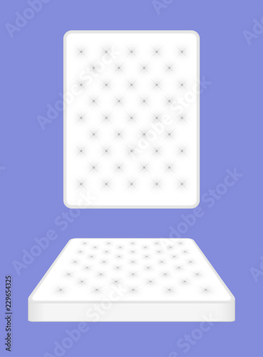 Mattress for comfortable sleep background. Modern soft foam mattress vector design concept illustration