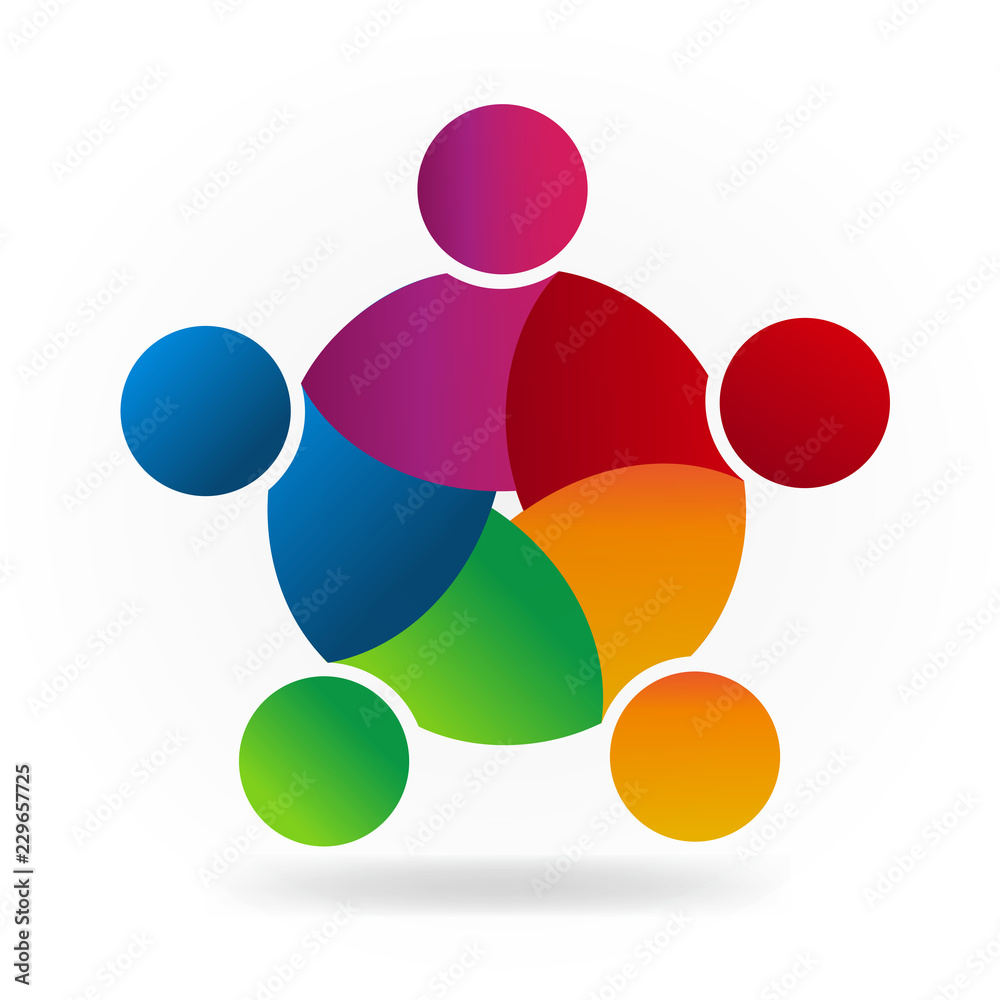 Logo teamwork unity people design Logo teamwork unity people design