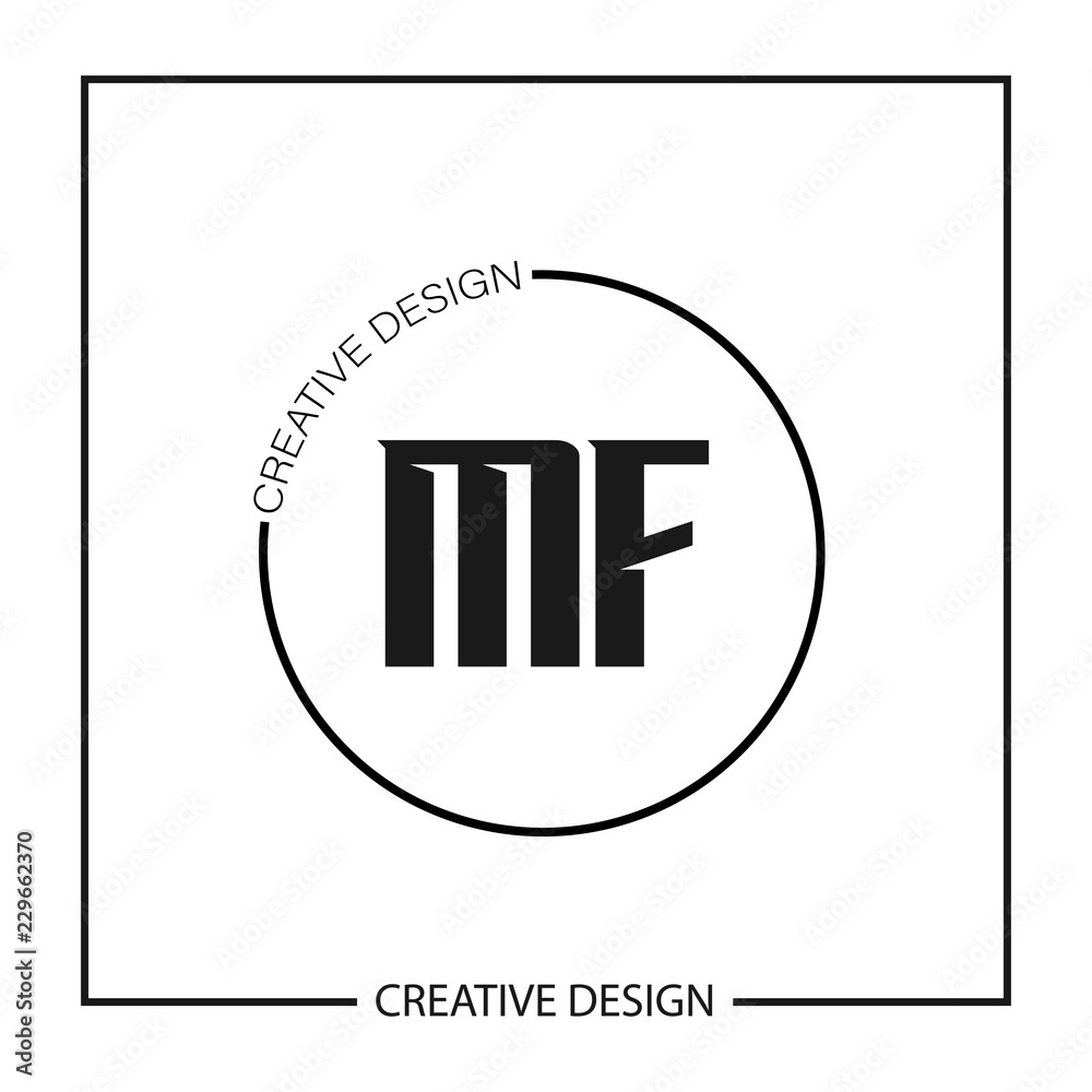 Initial Letter MF Logo Template Design