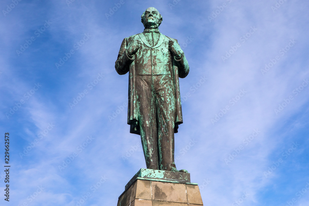 Naklejka premium Jon Sigurdsson Statue in Reykjavik