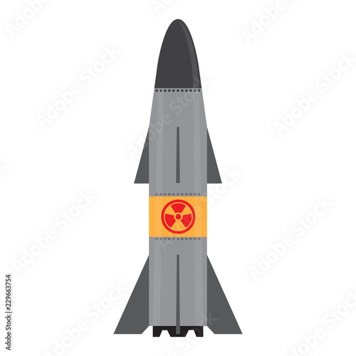 Isolated nuclear missile icon. Vector illustration design