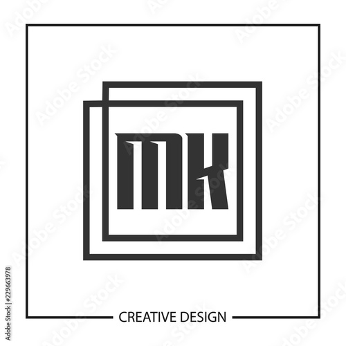 Initial Letter MK Logo Template Design