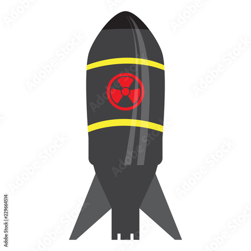 Isolated nuclear missile icon. Vector illustration design