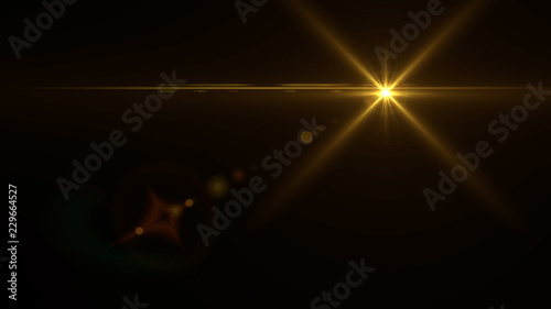 Gold lens flare light