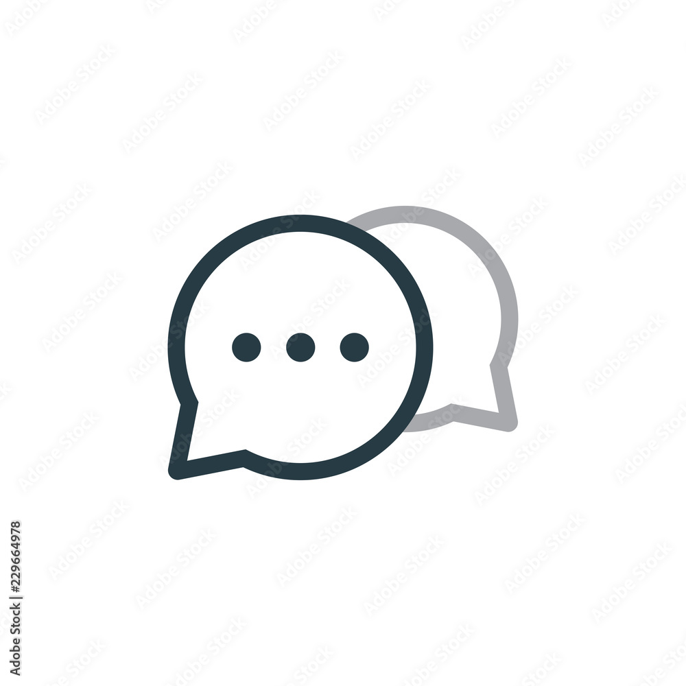 Fototapeta premium Chat Speech Bubble Icon Vector Logo Design Template