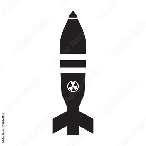 Isolated nuclear missile icon. Vector illustration design