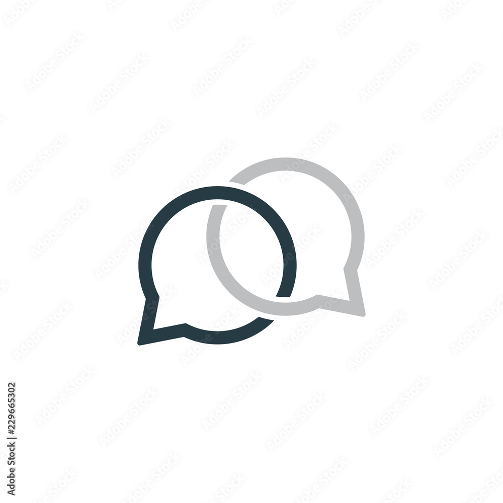 Chat Speech Bubble Icon Vector Logo Design Template Chat Speech Bubble Icon Vector Logo Design Template