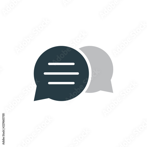 Chat Speech Bubble Icon Vector Logo Design Template