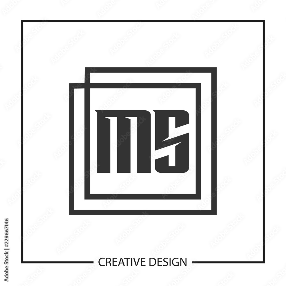 Obraz premium Initial Letter MS Logo Template Design