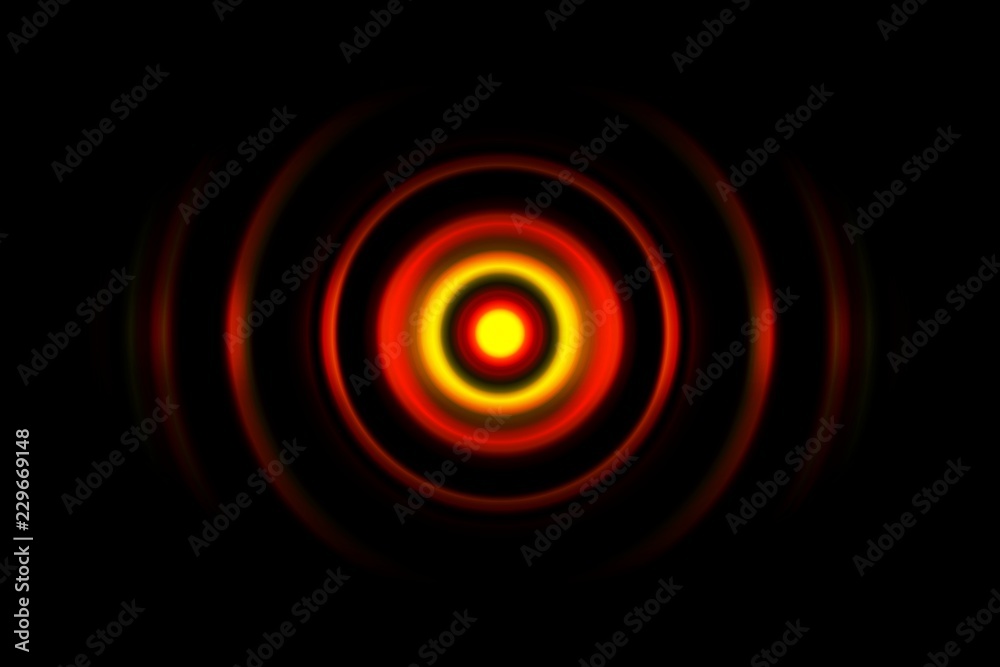 Red digital sound wave or circle signal, abstract background Red digital sound wave or circle signal, abstract background