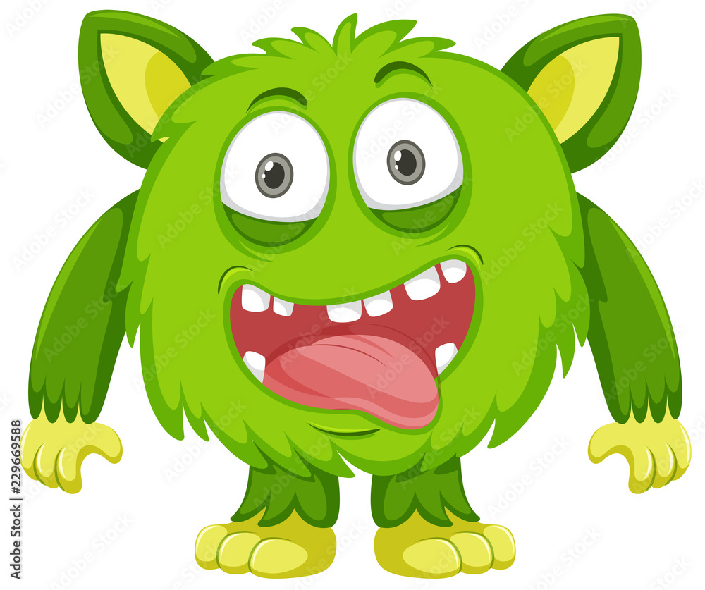 A green monster character A green monster character