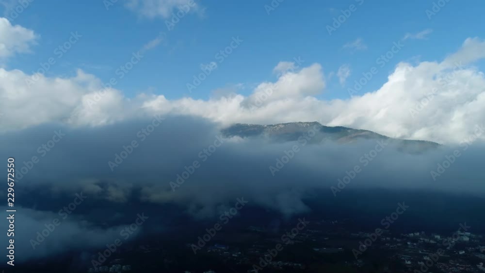 Crimea. Clouds. Nature. Mountain. Aerials. 4k. Drone Crimea. Clouds. Nature. Mountain. Aerials. 4k. Drone