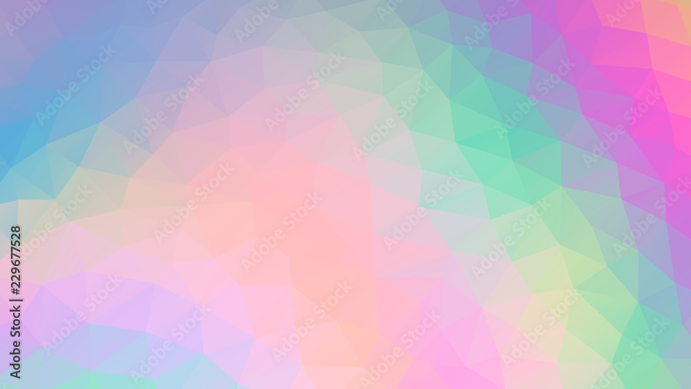 Fototapeta premium Polygon unicorn color