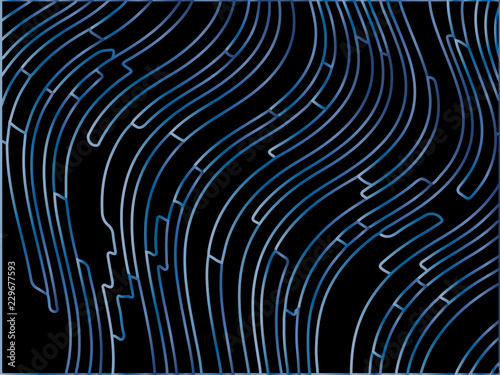 Abstract pattern. Texture with wavy, curves lines. Optical art background.