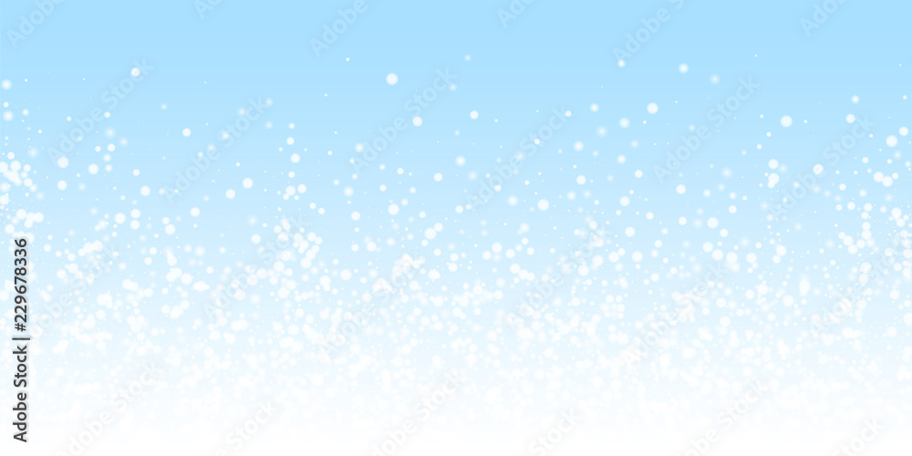 Fototapeta premium Beautiful falling snow Christmas background. Subtl