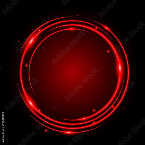 Abstract Circle Light Red Frame vector background