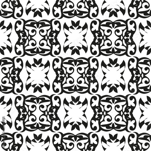 Pattern, ornament. Background, wallpaper, texture, seamless. Ornament Eastern peoples. Black pattern on a white background.