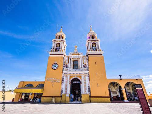 Iglesia Sobra Piramide Church in Cholula Mexico