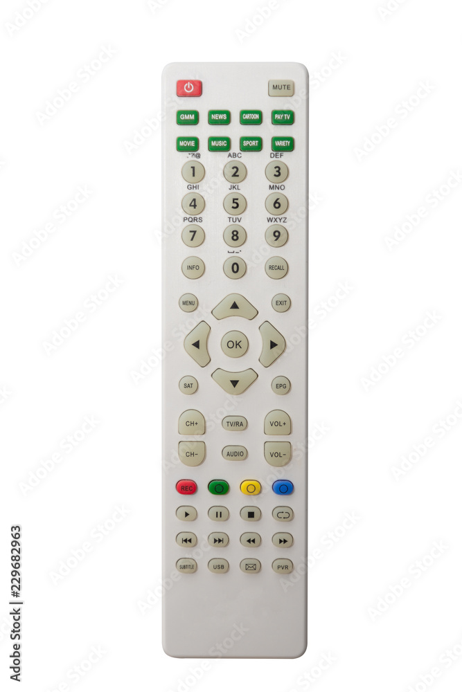 Air conditioner remote control isolated on white background Air conditioner remote control isolated on white background