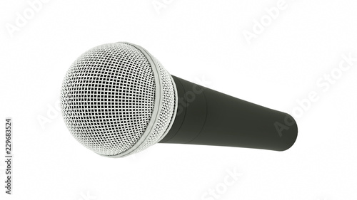3d rendering microphone isolated on white background © Dmitry