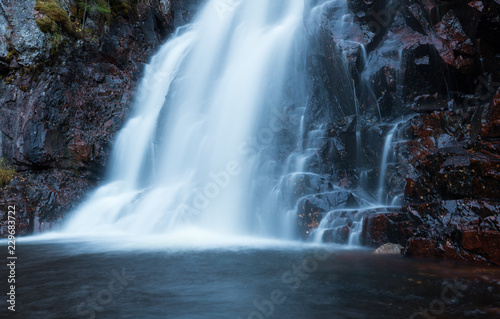 Beautiful waterfall photographed with long exposure