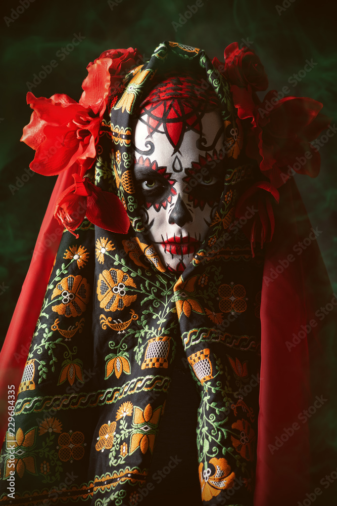 Obraz premium evil catrina at halloween