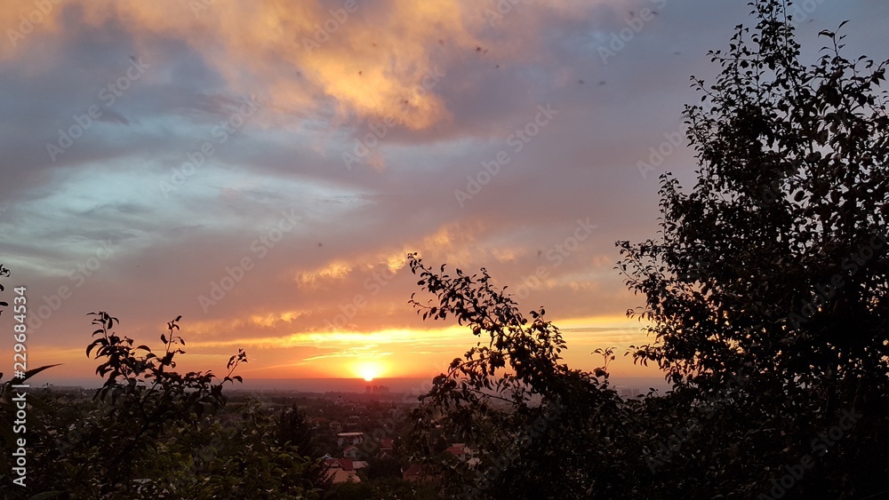 Fototapeta premium fire in the sky