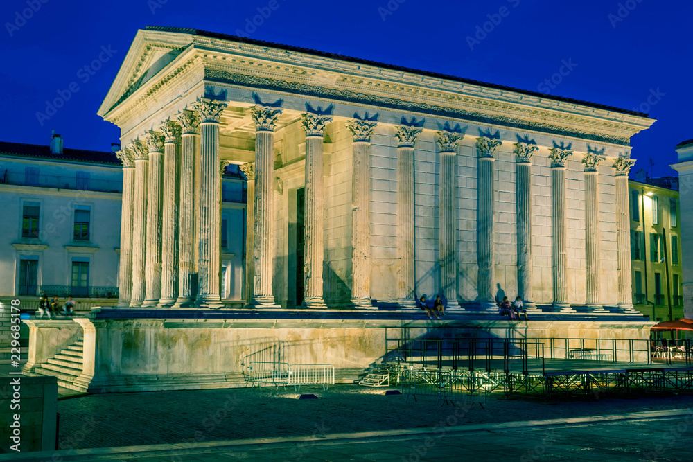 Fototapeta premium Nîmes Touristique, Gard, Occitanie, France.