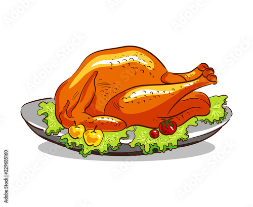 Turkey On A White Background