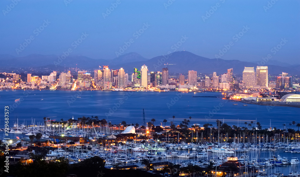 Fototapeta premium San Diego skyline