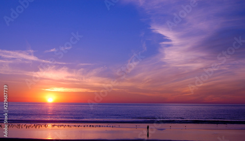 Sunset at Beach, San Diego