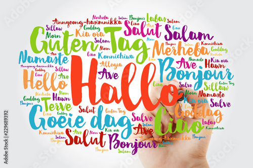 Hallo (Hello Greeting in Ge...