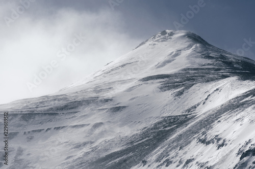 Extreme storm blows snow over Mount Lincoln in Park County, Rocky Mountains, Colorado