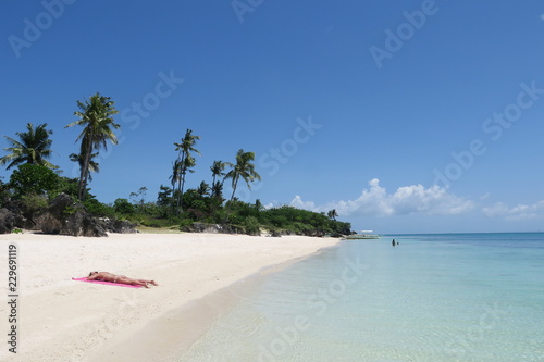 Paradise beach in Bantayan, Cebu, Phillippines photo