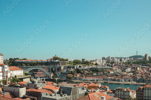 Porto in Portugal and its ancient and picturesque architecture of buildings and houses surrounding the Douro River