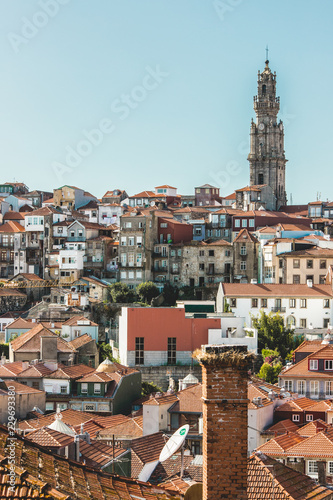 Porto in Portugal and its ancient and picturesque architecture of buildings and houses surrounding the Douro River
